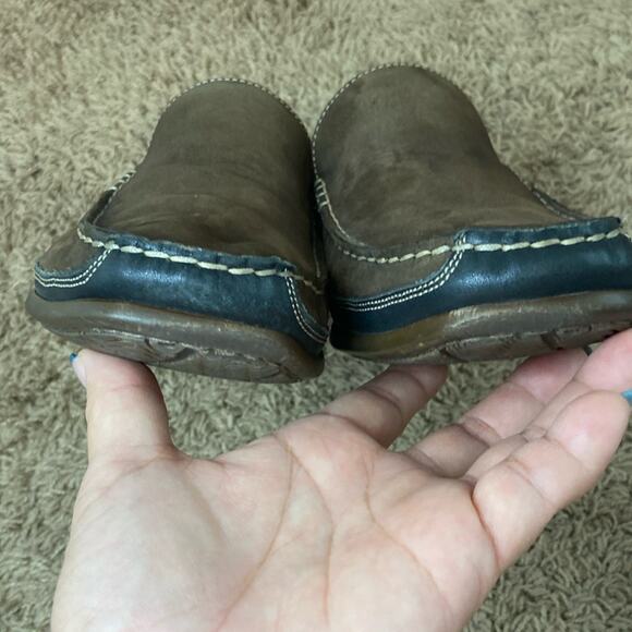 Mephisto Men Brown Leather Cap Vert Moc Toe Spinnaker Loafers Size 10 - Picture 5 of 9